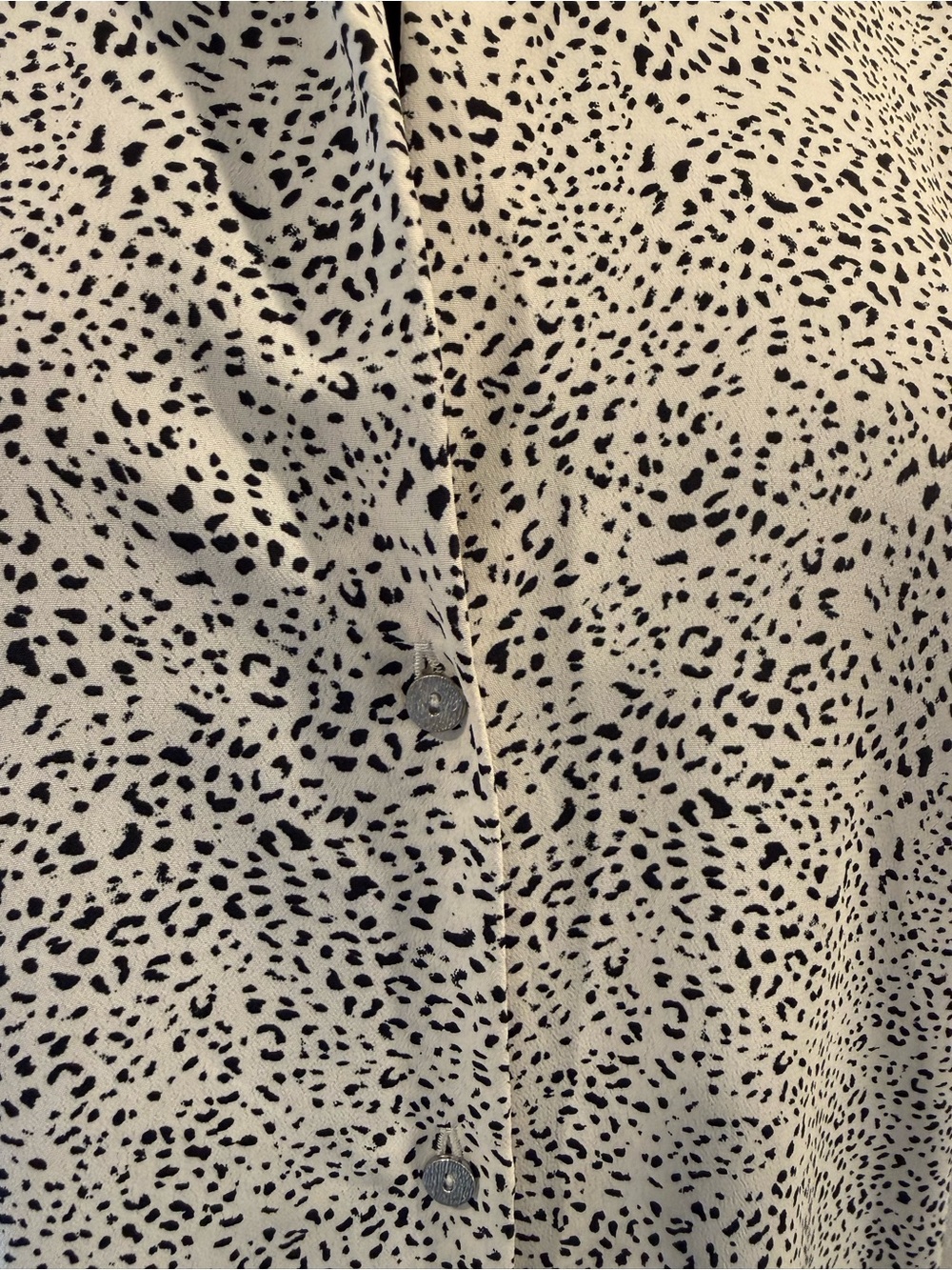 Zara Black and White Printed Collared Blouse - Picture 3 of 5